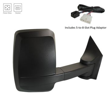 Door Mirror Assembly Right Power Straight Long Arm w/o Signal Lamp for Chevrolet Express 1500 Express 2500 Express 3500