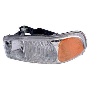 Headlight Assembly Composite Left CAPA for GMC Sierra 1500 Sierra 1500 Classic Yukon Yukon XL 1500