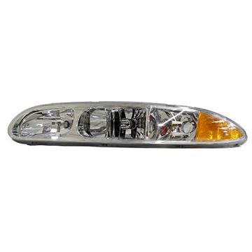 Headlight Assembly Composite Left Includes Park/Signal/Marker Lamps for Oldsmobile Alero 1999-2004