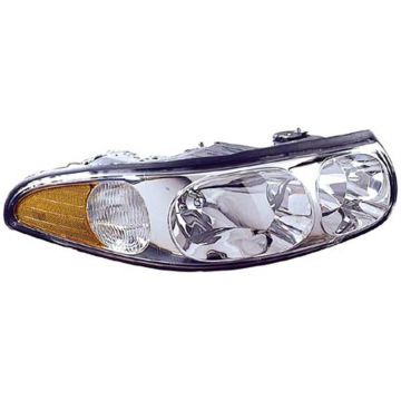 Headlight Assembly Composite Left w/Marker Lamp Custom w/Smooth High Beam Surface for Buick LeSabre 2000-2005