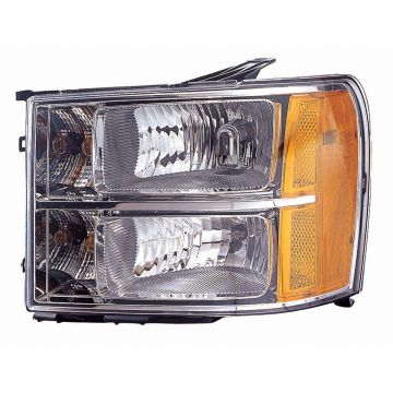 Headlight Assembly Composite Left CAPA for GMC Sierra 1500 Sierra 2500 HD Sierra 3500 HD