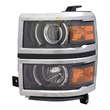 Headlight Assembly Composite Left Projector Type CAPA for Chevrolet Silverado 1500 LTZ High Country 2014-2015