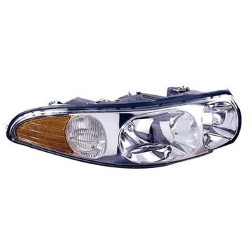 Headlight Assembly Composite Right w/Cornering/Marker Lamp Custom w/Fluted High Beam Surface for Buick LeSabre 2000-2005
