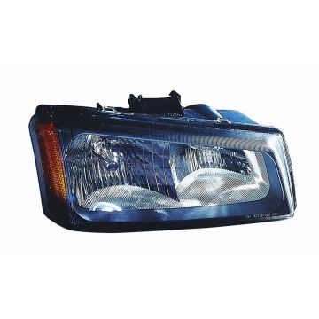 Headlight Assembly Composite Right w/o Body Cladding 2nd Design Fluted Bezel CAPA for Chevrolet Avalanche 1500 2500 Silverado 3500
