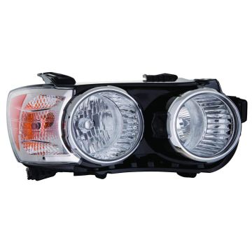 Headlight Assembly Composite Right w/o Dusk Pkg Halogen w/Chrome Trim CAPA for Chevrolet Sonic Sedan LT LS LTZ RS 2012-2015