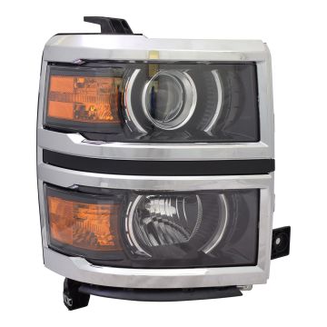 Headlight Assembly Composite Right Projector Type CAPA for Chevrolet Silverado 1500 LTZ High Country 2014-2015