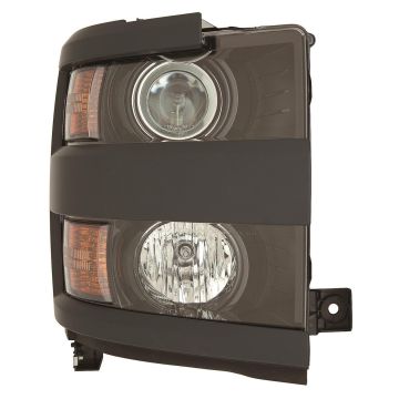 Headlight Assembly Composite Right Halogen w/Paint To Match Bezel CAPA for Chevrolet Silverado 2500 HD Silverado 3500 HD