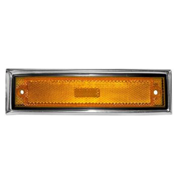 Side Marker Light Assembly Front Left w/Chrome Trim for Chevrolet Blazer C10 Suburban C20 C30 K10 K20 K30 K5 R10 GMC C1500 Suburban C2500 C3500 Jimmy K1500 K2500 K3500 R1500 R2500