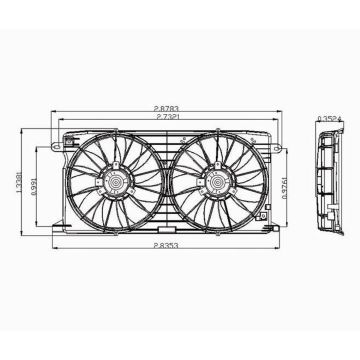 Engine Cooling Fan Assembly Blade/Motor/Shroud for Cadillac DeVille Oldsmobile Aurora
