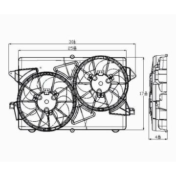 Engine Cooling Fan Assembly for Saturn Vue 2004-2007