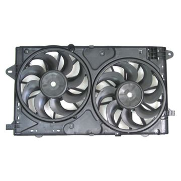 Engine Cooling Fan Assembly 1st Design To 3-22-10 Motor/Blade/Shroud Dual Fan Assembly for Buick Allure LaCrosse Regal
