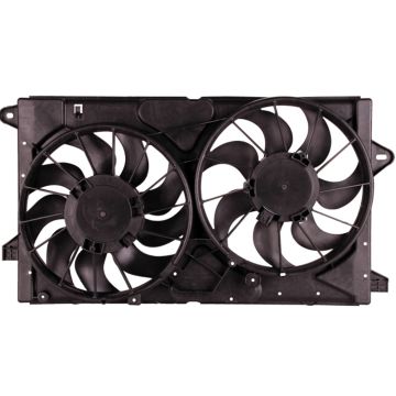 Engine Cooling Fan Assembly 2nd Design From 3-22-10 Motor/Blade/Shroud Dual Fan Assembly Eassist for Buick LaCrosse Regal Chevrolet Impala Malibu