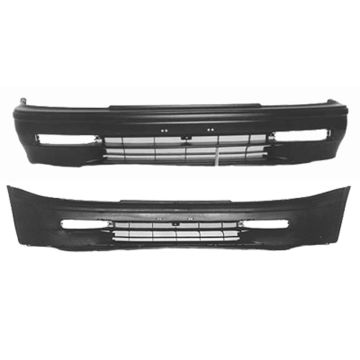 Bumper Cover Front Black for Honda Accord Sedan Coupe DX LX 1992-1993