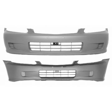 Bumper Cover Front Primed Canada/Japan/USA Built for Honda Civic Hatchback Coupe Sedan 1999-2000
