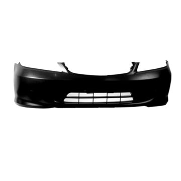 Bumper Cover Front Primed CAPA for Honda Civic LX EX GX DX Value Package Si HX Hybrid SiR LX Special Edition EX Special Edition Reverb 2004-2005