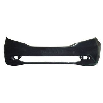 Bumper Cover Front w/o Parking Sensor Primed CAPA for Honda Odyssey LX EX EX-L 2011-2017
