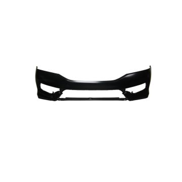 Bumper Cover Front w/o Parking Sensors Primed CAPA for Honda Accord Sedan 2016-2017