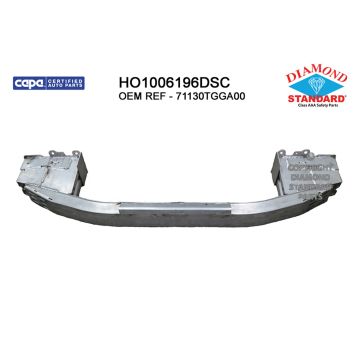 Bumper Cover Reinforcement Front CAPA for Honda Civic Sedan Coupe Hatchback 2016-2019