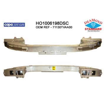 Bumper Cover Reinforcement Front Aluminum CAPA for Honda Accord 2018-2022