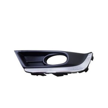 Bumper Insert Front Left Fog Lamp Bezel w/Fog Lamps Chrome Trim for Honda CR-V 2017-2019