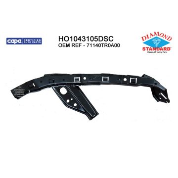 Bumper Cover Support Front Right Upper CAPA for Honda Civic Hybrid-L Hybrid 2012-2015
