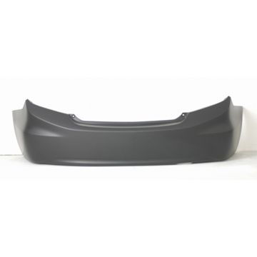 Bumper Cover Rear w/o Park Assist Primed Canada/USA Built CAPA for Honda Civic Hybrid-L Hybrid LX EX GX DX HF EX-L 2012