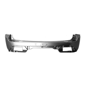 Bumper Cover Rear w/o Park Assist Primed CAPA for Honda Pilot LX EX EX-L 2012-2015