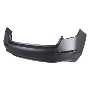 Bumper Cover Rear w/o Parking Sensors Primed CAPA for Honda Civic Sedan LX Sport EX Si 2022-2024