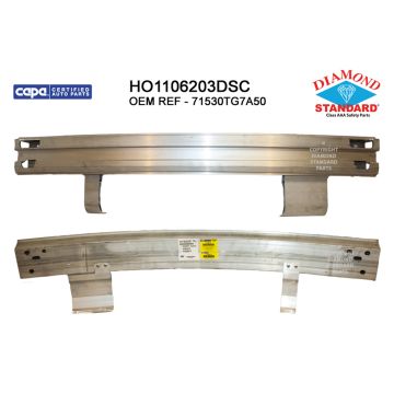 Bumper Cover Reinforcement Rear CAPA for Honda Pilot 2019-2022
