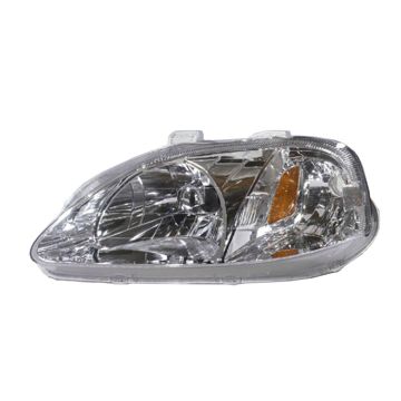 Headlight Assembly Composite Left Includes Side Marker Lamp NSF for Honda Civic 1999-2000