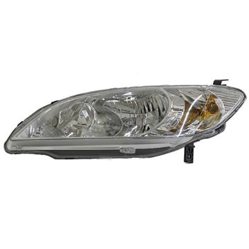 Headlight Assembly Composite Left Includes Side Marker/Park/Signal Lamps w/o Bulbs or Sockets for Honda Civic Hybrid 2004-2005