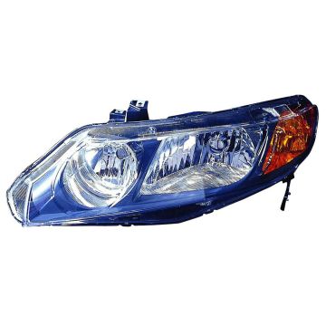 Headlight Assembly Composite Left Includes Side Marker/Park/Signal Lamps w/o Bulbs or Sockets CAPA for Honda Civic Sedan 2006-2008