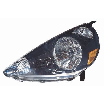Headlight Assembly Composite Left Night Hawk Black Code B92P CAPA for Honda Fit 2007-2008