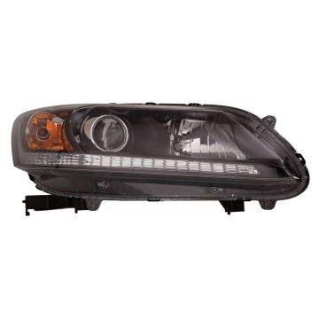 Headlight Assembly Composite Left Halogen CAPA for Honda Accord Sedan LX Sport EX EX-L 2013-2015