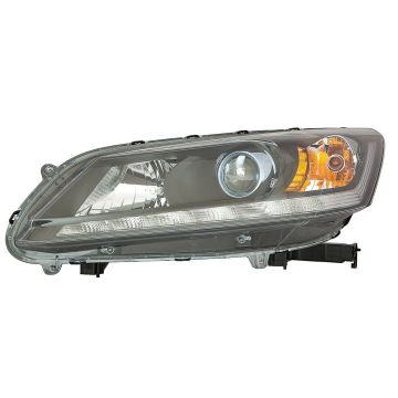 Headlight Assembly Composite Left Halogen CAPA for Honda Accord Hybrid EX-L Hybrid Touring Hybrid 2014-2015