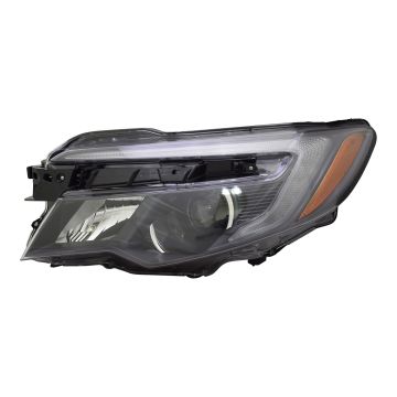 Headlight Assembly Composite Left Halogen w/o Auto Dimming w/Auto On/Off w/LED Daytime Running Lamps CAPA for Honda Pilot Ridgeline