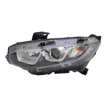 Headlight Assembly Composite Left Halogen for Honda Civic Sedan Coupe Hatchback 2016-2020