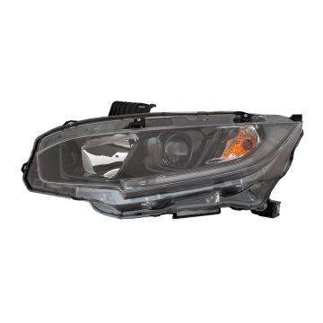 Headlight Assembly Composite Left Halogen CAPA for Honda Civic Sedan Coupe 2019-2021