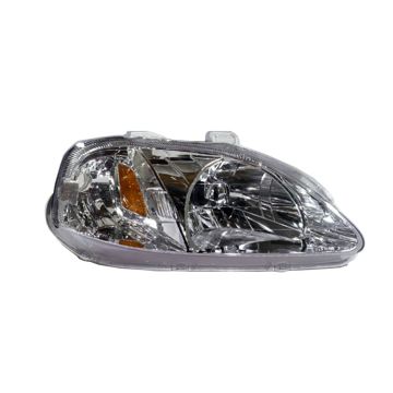 Headlight Assembly Composite Right Includes Side Marker Lamp for Honda Civic 1999-2000