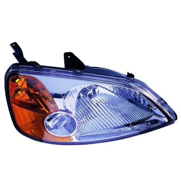 Headlight Assembly Composite Right w/o Bulbs or Sockets Includes Side Marker/Park/Signal Lamps CAPA for Honda Civic 2001-2003