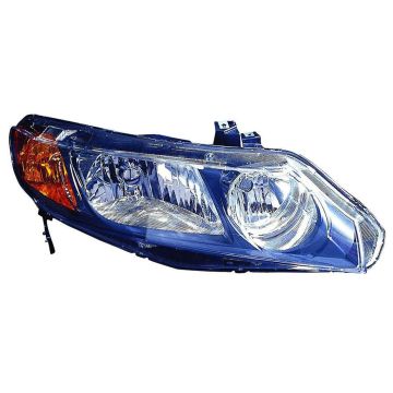 Headlight Assembly Composite Right Includes Side Marker/Park/Signal Lamps w/o Bulbs or Sockets CAPA for Honda Civic Sedan 2006-2008