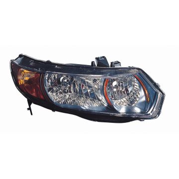 Headlight Assembly Composite Right CAPA for Honda Civic Coupe 2006-2009