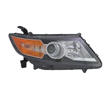 Headlight Assembly Composite Right Halogen Black Bezel for Honda Odyssey 2014-2017