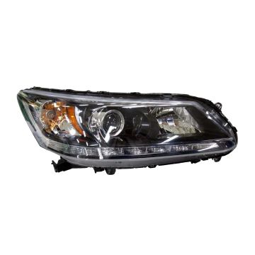 Headlight Assembly Composite Right Halogen w/LED DRL CAPA for Honda Accord Sedan EX-L Touring 2013-2015