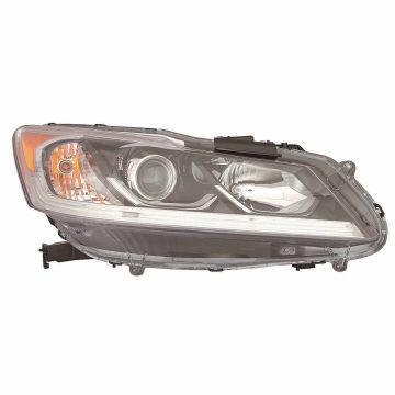Headlight Assembly Composite Right Halogen w/o DRL for Honda Accord Sedan LX 2016-2017