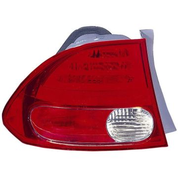 Tail Light Assembly Left On Body Lens/Housing CAPA for Honda Civic Hybrid 2006-2008