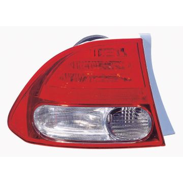 Tail Light Housing Left Includes Lens CAPA for Honda Civic Sedan 2009-2011
