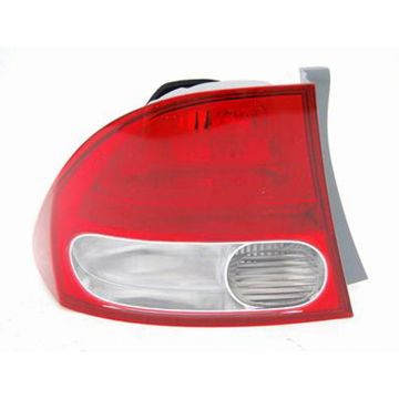 Tail Light Housing Left Includes Lens for Honda Civic Sedan 2009-2011
