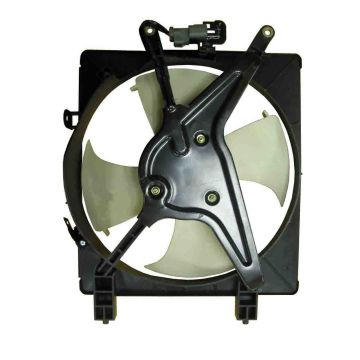 A/C Condenser Fan Assembly Includes Motor/Blade/Shroud Mitsuba Design USA Built for Honda Civic 2001-2005