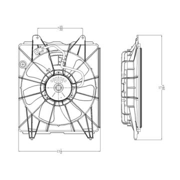 A/C Condenser Fan Assembly Motor/Blade/Shroud Assembly for Honda Civic Hybrid Hybrid-L 2006-2011